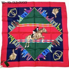 【希少•未使用】グッチ/大判スカーフ/シルク100%/ジョッキー/ホース/レッド m16080670460_1.jpg?1725007970