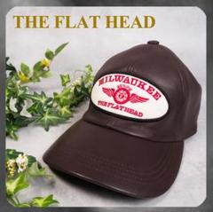 美品 THE FLAT HEAD オールレザー ミルウォーキートラッカーキャップ 美品 THE FLAT HEAD オールレザー ミルウォーキートラッカー