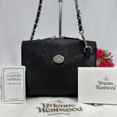 【未使用級】ヴィヴィアンウエストウッド ショルダーバッグ レザー オーブ 型押し Vivienne Westwood オーブ型押し柄レザーショルダーバッグ
