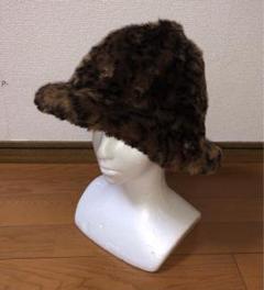 M 美品 KANGOL Faux Fur Casual バケットハット ヒョウ柄
