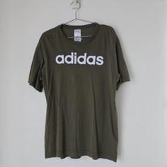adidas　ロゴTシャツ　カーキ　ランニングシャツ　ジム　COSTCO