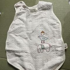 ベビー用スリーパー 動物刺繍 クリーム色