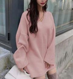 レディース　トップス　ドロップショルダー　ゆったり　ソリッド　セーター