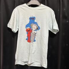 【限定値下げ中】クッキーモンスター エルモ Tシャツ 淡い水色 UNIQLO