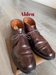 未使用　ALDEN　チャッカブーツ　9D　バーガンディコードバン オールデン 1339 チャッカブーツ コードバン バーガンディ