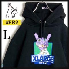 【人気コラボ】FR2 エクストララージ★センターロゴ入りスウェット 美品 XLARGE OFFICIAL SITE（エクストララージ オフィシャルサイト）
