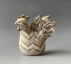水鳥　陶器　オブジェ　置物　インテリア　工芸品　美術品　古物　古美術 加藤工芸 KATO KOGEI 天然木台座 水鳥 カルガモ親子陶器 置物