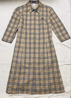 BURBERRY チェック柄 シャツワンピース 七分袖 - メルカリ