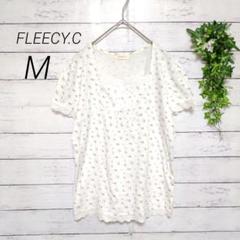 FLEECY.C フラワープリント半袖Tシャツ カットソー 総柄 M 薄手