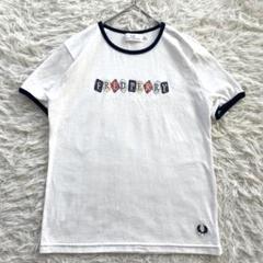 FRED PERRY 刺繍ロゴ　半袖　シャツ　鹿の子　レディース　日本製