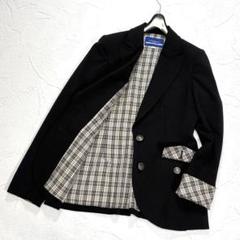 バーバリーブルーレーベル チェック 切りっぱなしデザイン