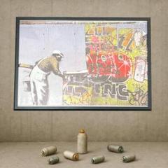 額縁付き】 Banksy バンクシー A2ポスター ⑧ - メルカリ