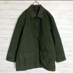 LANDS'END カバーオール コットンジャケット 裏地チェック XL LANDSEND カバーオール コットンジャケット 裏地チェック XL