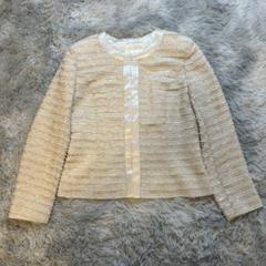 ボンシリエ BON CILIE レディース ノーカラージャケット M ベージュ