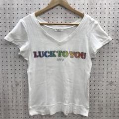 平成 Y2K ギャル a.v.v. 英字プリント キラキラ 豪華装飾 Tシャツ