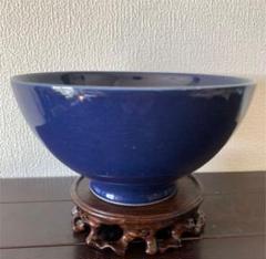 中国古美術　清時代霁蓝釉茶碗 XG3-2 中国古美術 清時代霁蓝釉茶碗 XG3-2 - メルカリ