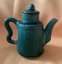 清時代】【石湾窯】緑釉水注 美術品・アンティーク・コレクション