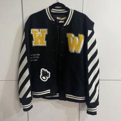 オフホワイト　美品　ブルゾン　スタジャン　レア　希少 2025年最新】OFF-WHITE メンズ スタジャンの人気アイテム - メルカリ