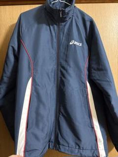 【メンズ】asics ネイビー ジャケット.ズボン上下セット