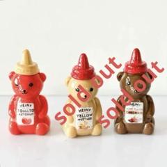 ミニチュア クマさん調味料ボトル レッド tomato ketchup１個分のサムネイル