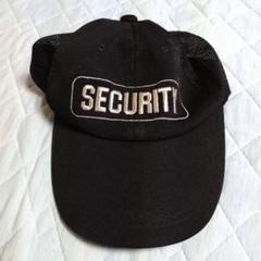 SECURITYロゴ刺繍キャップ 黒