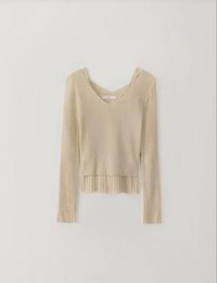 トップス OHOTORO Pot French Sleeve Knit pot french sleeve knit | OHOTORO