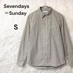 SEVENDAYS=SUNDAY ギンガムチェック コットンシャツ 長袖 S