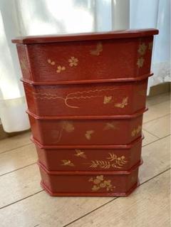 渕高重五段茶道具柿合花鳥