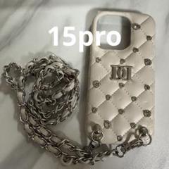 Darichキルティングビジューケース iPhone15pro