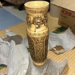 中国 清時代　在銘手描き花瓶 美術品　激安骨董品 DE1042B12-4 骨董品】堆朱風 花瓶 中国美術 時代物 唐物 壺 花器 置物 飾壺