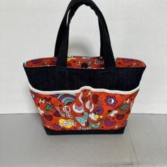 ハンドメイド★カラフルハートデザイン トートバッグ