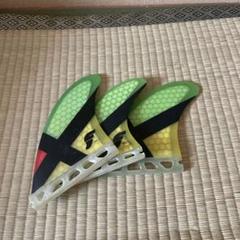 サーフボードフィン 3枚セット グリーン・イエロー