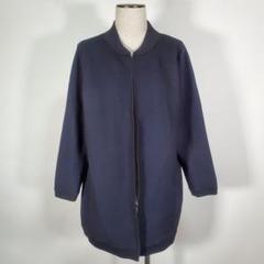 Rose.H レディース カーディガン 長袖 紺 黒 ボタンレス シンプル L