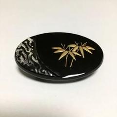 美品★作家物 帯留め 本鼈甲 べっ甲 鼈甲 螺鈿 金細工 松山武司 みずもく