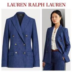 【美品】ラルフローレン テーラードジャケット リネン混 ストライプ ネイビー M 楽天市場】リネン ジャケット（ブランドラルフローレン