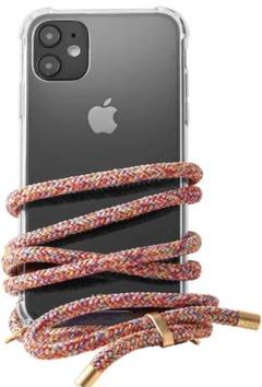 iPhone 11 Pro Max 用 韓国風 ストラップ付き クリア ケース