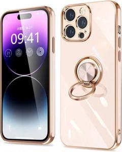 iPhone14 Pro Max ケース リング付き ピンク アイフォンケース