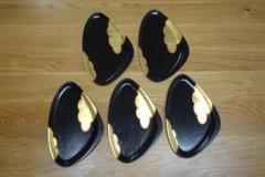 象彦 蛤形菓子皿 5枚セット 黒地 金色装飾 IMG_4359_f2f7d365-6c79-4094-