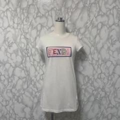 良品　FENDI デザインブランドネームTシャツ 良品FENDI デザインブランドネームTシャツ