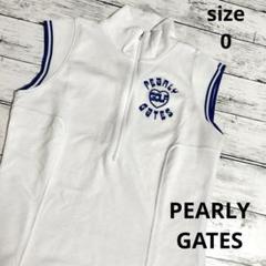 PEARLY GATES - XSサイズ☆PEARLY GATES☆パーリーゲイツ韓国　ノースリーブ PEARLY GATES パーリーゲイツ ノースリーブハーフジップTシャツ