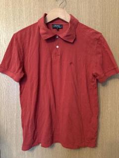【A.P.C アーペーセー】メンズポロシャツ　赤 A.P.C. アーペーセー 剣とギター 半袖ポロシャツ メンズS 赤
