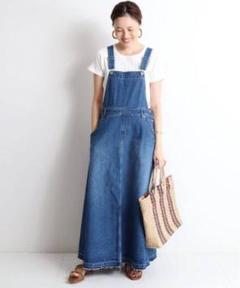 美品✨スローブイエナ　デニム　ジャンパースカート　ワンピース　36 美品✨スローブイエナ デニム ジャンパースカート ワンピース 36