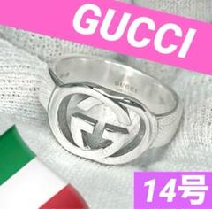 ☆美品☆【GUCCI】インターロッキングGワイドリング14号1737