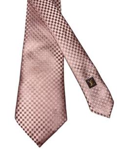 Louis Vuitton ピンク チェック柄 ネクタイ