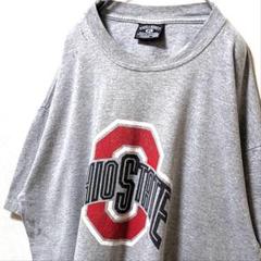 スティーブ&バリーズオハイオバックアイズデカロゴ Tシャツグレー灰色XL古着