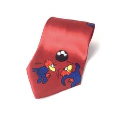 1169 98年 フランス　サッカーワールドカップ 　キャラクター　ネクタイ　赤