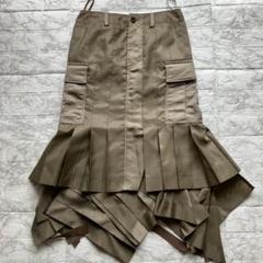新品 正規品!!  極美品◎2025ss sacai メルカリ - カーキ ナイロンプリーツスカート スカート