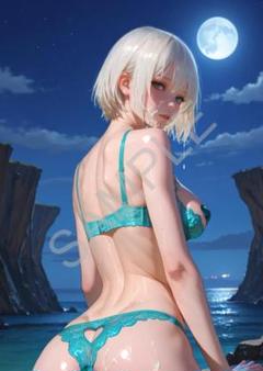 アートポスター A4 AI 美女 イラスト C0401