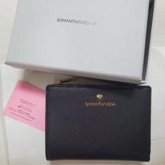 【新品未使用品】Samantha Vega 二つ折り財布 サマンサベガ SAMANTHAVEGA ハートビジュー付き折財布 (ホワイト