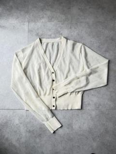TODAYFULトゥデイフル　シアーカーディガン　ノースリーブ 　ホワイト TODAYFULトゥデイフル シアーカーディガン ノースリーブ